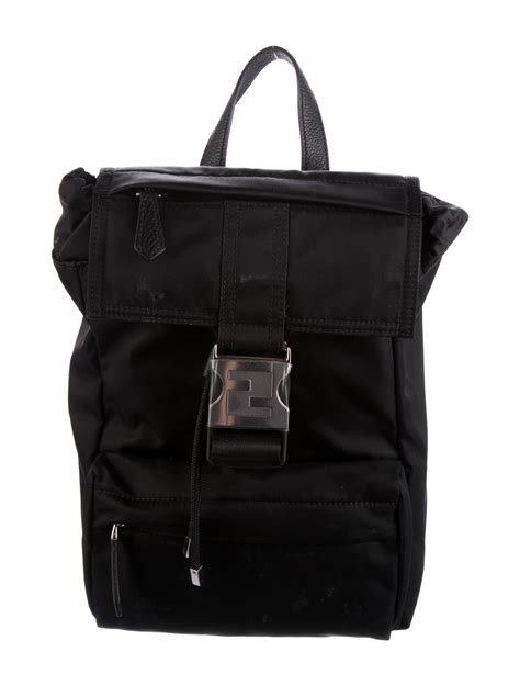 fendi monster backpack black nylon|fendiness small backpack.